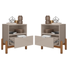 Conjunto 2 Mesas De Cabeceira Quarto para Cama Box Casal Mini