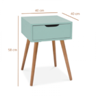 Conjunto 2 Mesas De Cabeceira Retrô Pés Palito Memphis Laquea