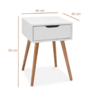 Conjunto 2 Mesas De Cabeceira Retrô Pés Palito Memphis Laquea