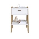 Conjunto 2 Mesas De Cabeceira Terni Com Gaveta, Prateleira Et