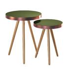 Conjunto 2 Mesas De Canto Vintage Verde