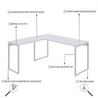 Conjunto 2 Mesas De Escritório Em L Estilo 1,50mx1, Kuadra 15