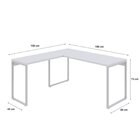 Conjunto 2 Mesas De Escritório Em L Estilo 1,50mx1, Kuadra 15