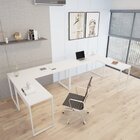 Conjunto 2 Mesas De Escritório Em L Estilo 1,50mx1, Kuadra 15