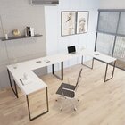 Conjunto 2 Mesas De Escritório Em L Estilo 1,50mx1, Kuadra 15