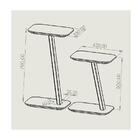 Conjunto 2 Mesas Laterais Delta - Preta/natural