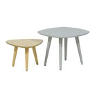 Conjunto 2 Mesas Laterais Faja Cinza/natural