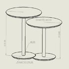 Conjunto 2 Mesas Laterais Lia Nude/natural