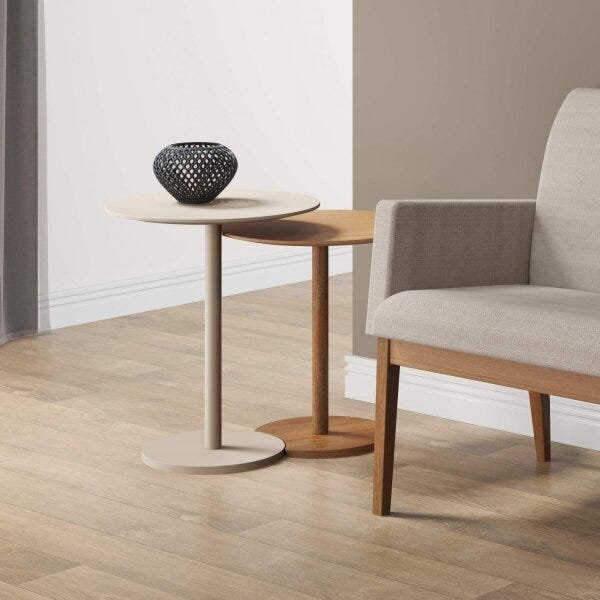 Conjunto 2 Mesas Laterais Lia Nude/natural