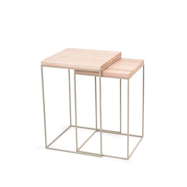 Conjunto 2 Mesas Laterais Ramona Wood  Taupe