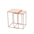 Conjunto 2 Mesas Laterais Ramona Wood  Terracota