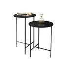 Conjunto 2 Mesas Lateral Redonda Para Sala E Quarto Lírio - P