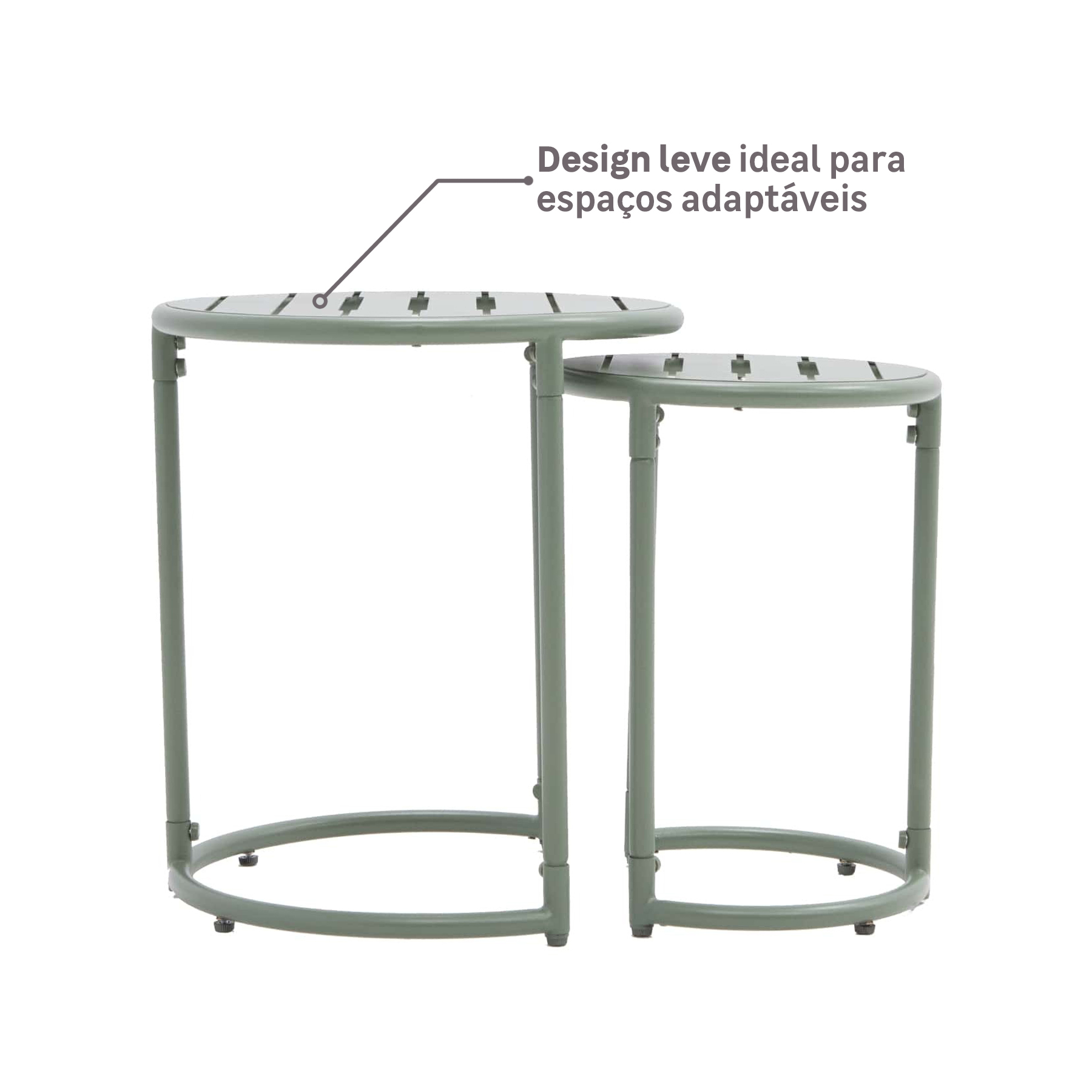 Conjunto 2 Mesas para Jardim Café II Naterial