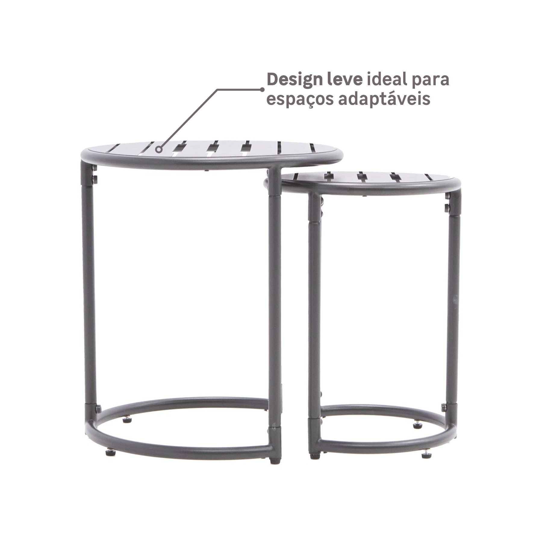 Conjunto 2 Mesas para Jardim Café II Naterial