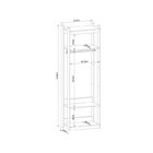 Conjunto 2 Módulos Closet Cabideiro Com Cômoda 6 Gavetas Ambe