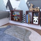 Conjunto 2 Nichos Prateleira Para Quarto Infantil Bramov Móve