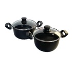 Conjunto 2 Panelas Antiaderente Starflon Tampa De Vidro Doces