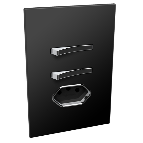 Conjunto 2 Paralelos + 1 Tomada 20a - Jnx Legacy C - Preto Fo