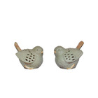 Conjunto 2 Pássaros Em Porcelana