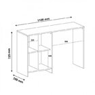 Conjunto 2 Peças 1 Escrivaninha 4 Nichos E 1 Estante Para Liv