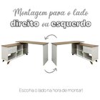 Conjunto 2 Peças 1 Escrivaninha Em L Retrô Gold Com 1 Estante