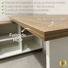 Conjunto 2 Peças 1 Escrivaninha Em L Retrô Gold Com 1 Estante