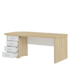 Conjunto 2 Peças 1 Mesa 180cm Tamburato 4 Gavetas Com Balcão