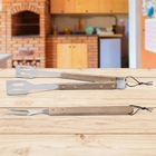 Conjunto 2 Peças Churrasco Madeira Brinox