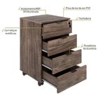 Conjunto 2 Peças Com 1 Escrivaninha E 1 Gaveteiro Kuadra