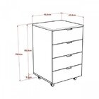 Conjunto 2 Peças Com 1 Escrivaninha E 1 Gaveteiro Kuadra