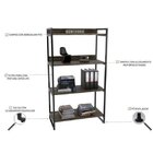 Conjunto 2 Peças Com 1 Escrivaninha Em L E 1 Estante 4 Pratel