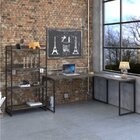 Conjunto 2 Peças Com 1 Escrivaninha Em L E 1 Estante 4 Pratel