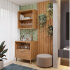 Conjunto 2 Peças Com Balcão E Aéreo Para Varanda Gourmet Hele