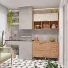 Conjunto 2 Peças Com Balcão E Aéreo Para Varanda Gourmet Hele