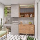 Conjunto 2 Peças Com Balcão E Aéreo Para Varanda Gourmet Hele