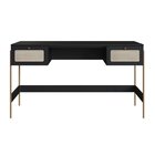 Conjunto 2 Peças Com Escrivaninha 2 Gavetas E Estante Palhinh