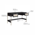 Conjunto 2 Peças Com Escrivaninha 2 Gavetas E Estante Palhinh