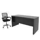 Conjunto 2 Peças Com Escrivaninha 3 Gavetas Com Cadeira De Es