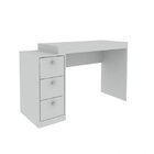 Conjunto 2 Peças Com Escrivaninha 3 Gavetas E Estante Branco