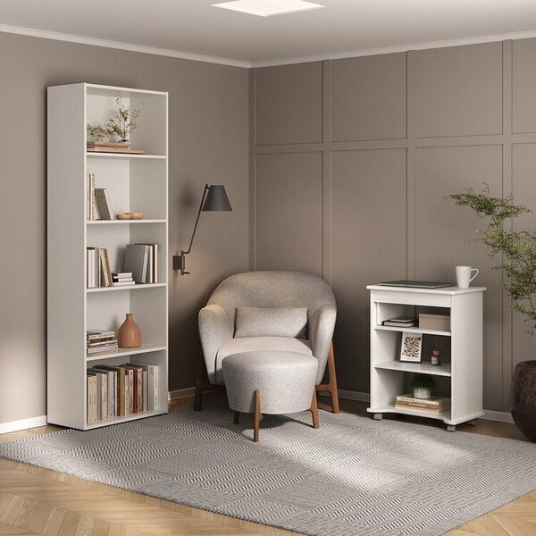 Conjunto 2 Peças Com Escrivaninha Com Tampo Portátil E Estant