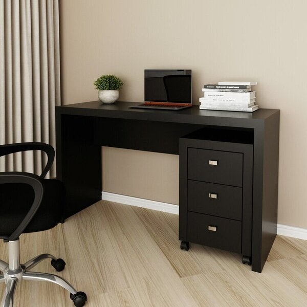 Conjunto 2 Peças Com Escrivaninha Mesa Escritório Me4135 E Ga