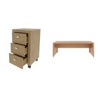 Conjunto 2 Peças Com Escrivaninha Mesa Escritório Me4185 E Ga