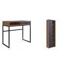 Conjunto 2 Peças Com Estante Livreiro E Escrivaninha 1 Gaveta