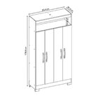 Conjunto 2 Peças Com Mesa Escrivaninha E Armário 4 Portas Com