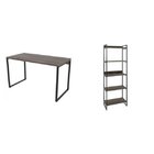 Conjunto 2 Peças Com Mesa Para Escritório 120cm E Estante Mul