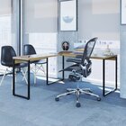 Conjunto 2 Peças Com Mesa Para Escritorio Em L Industrial 150