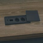 Conjunto 2 Peças Com Mesa Para Escritório Presidente Em Tambu