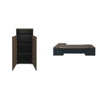 Conjunto 2 Peças Com Mesa Para Escritório Presidente Em Tambu