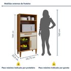 Conjunto 2 Peças Fruteira Com Nicho E Balcão 3 Portas Sorocab