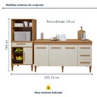 Conjunto 2 Peças Fruteira Com Nicho E Balcão 3 Portas Sorocab